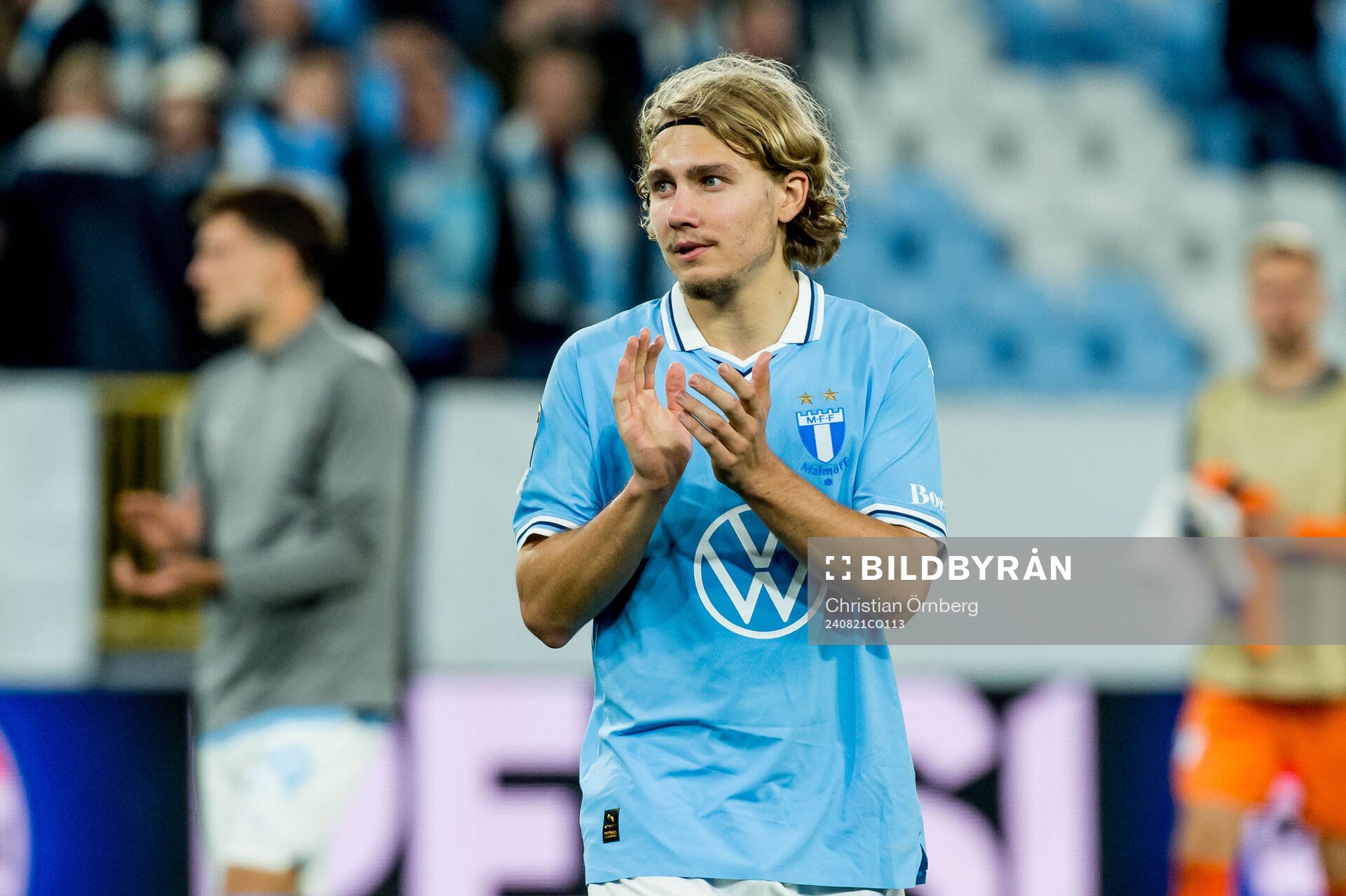 Sebastian Nanasi of Malmö FF looks dejected