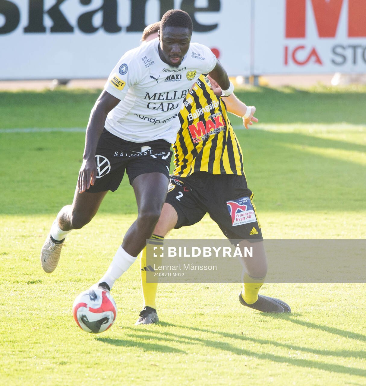 Mjällbys Abdullah Iqbal i matchen i Svenska Cupen mellan