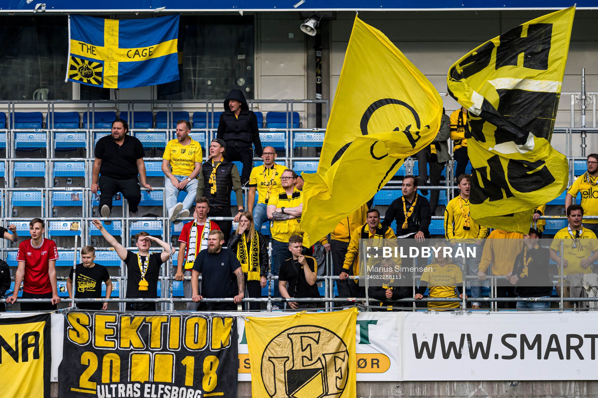 Spectators in the stands