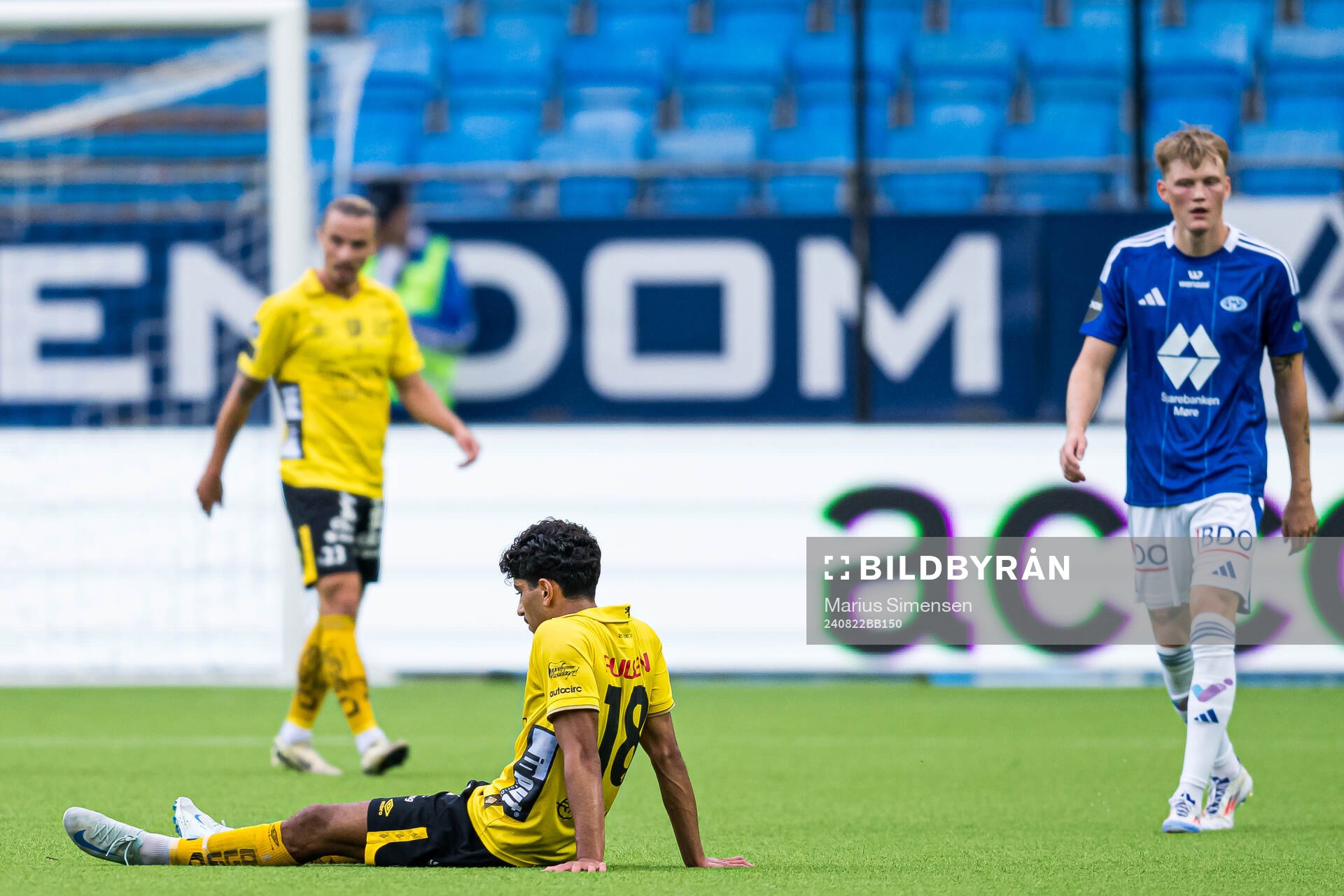 Ahmed Qasem of Elfsborg in pain