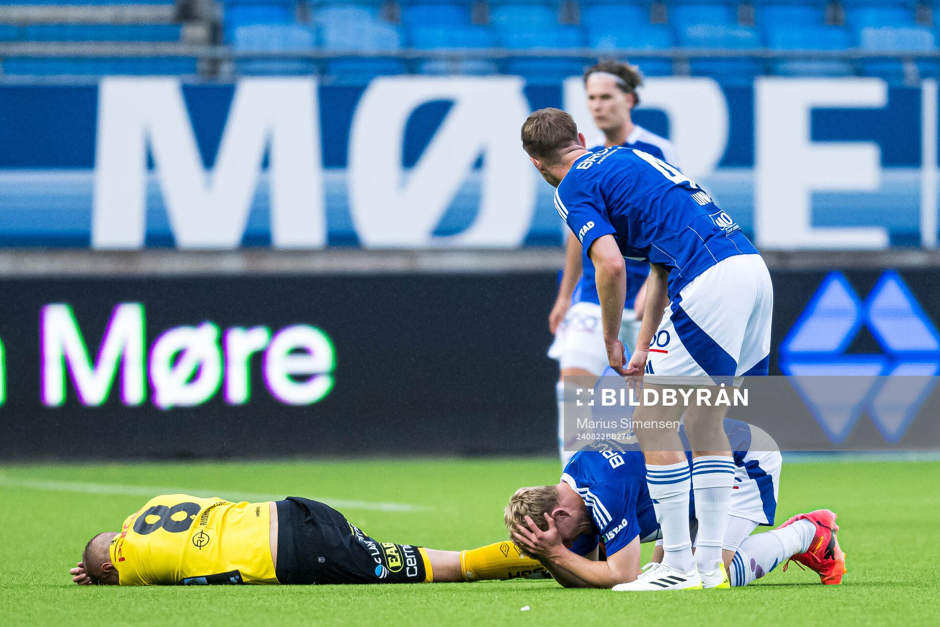 Sebastian Holmén of Elfsborg in pain