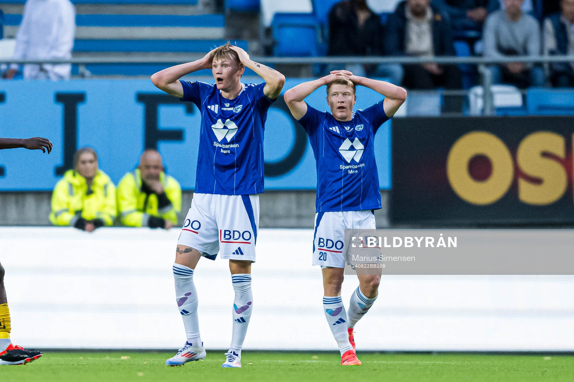 Halldor Stenevik and Kristian Eriksen of Molde looks