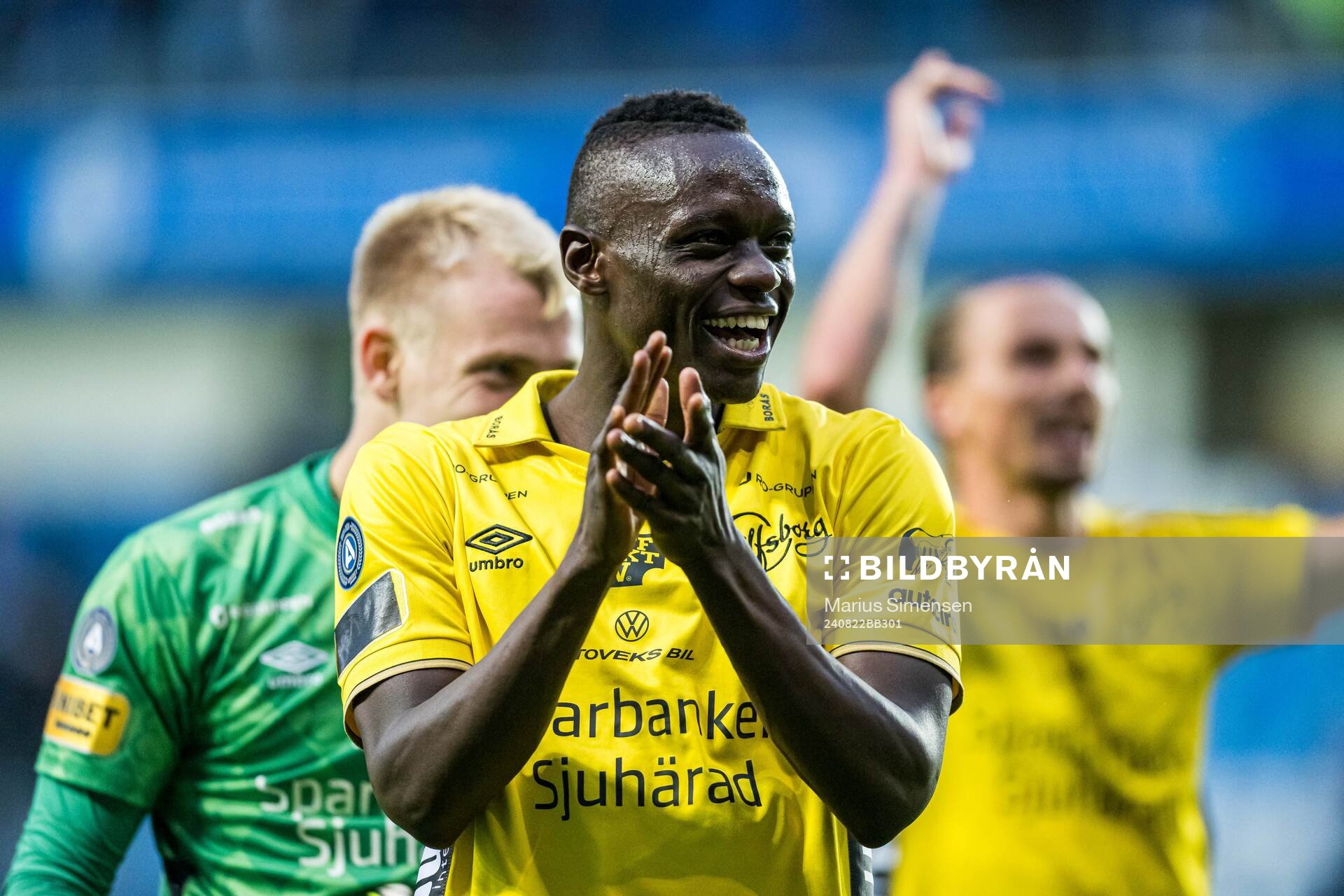 Timothy Noor Ouma of Elfsborg celebrates