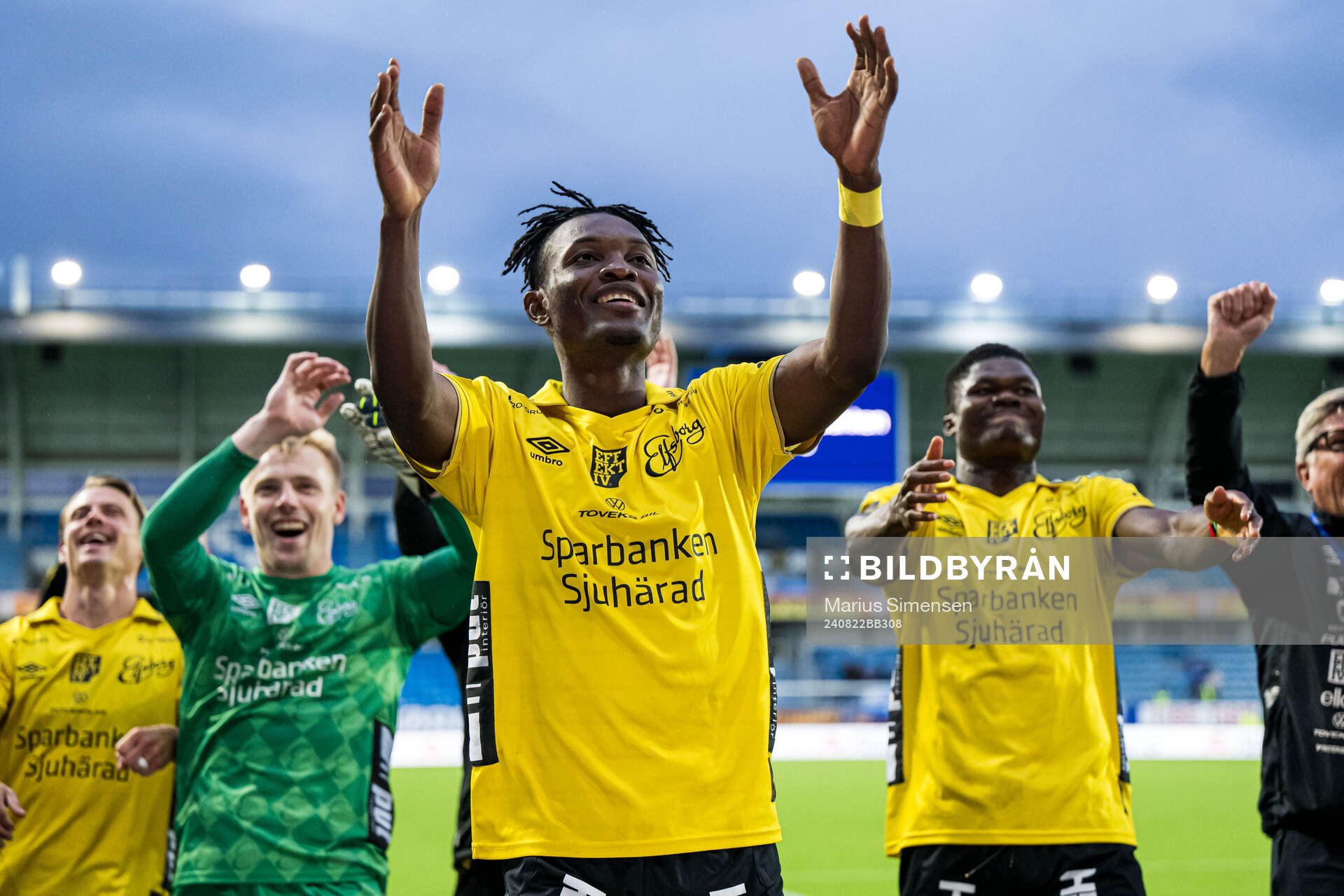 Jalal Abdullai of Elfsborg celebrates