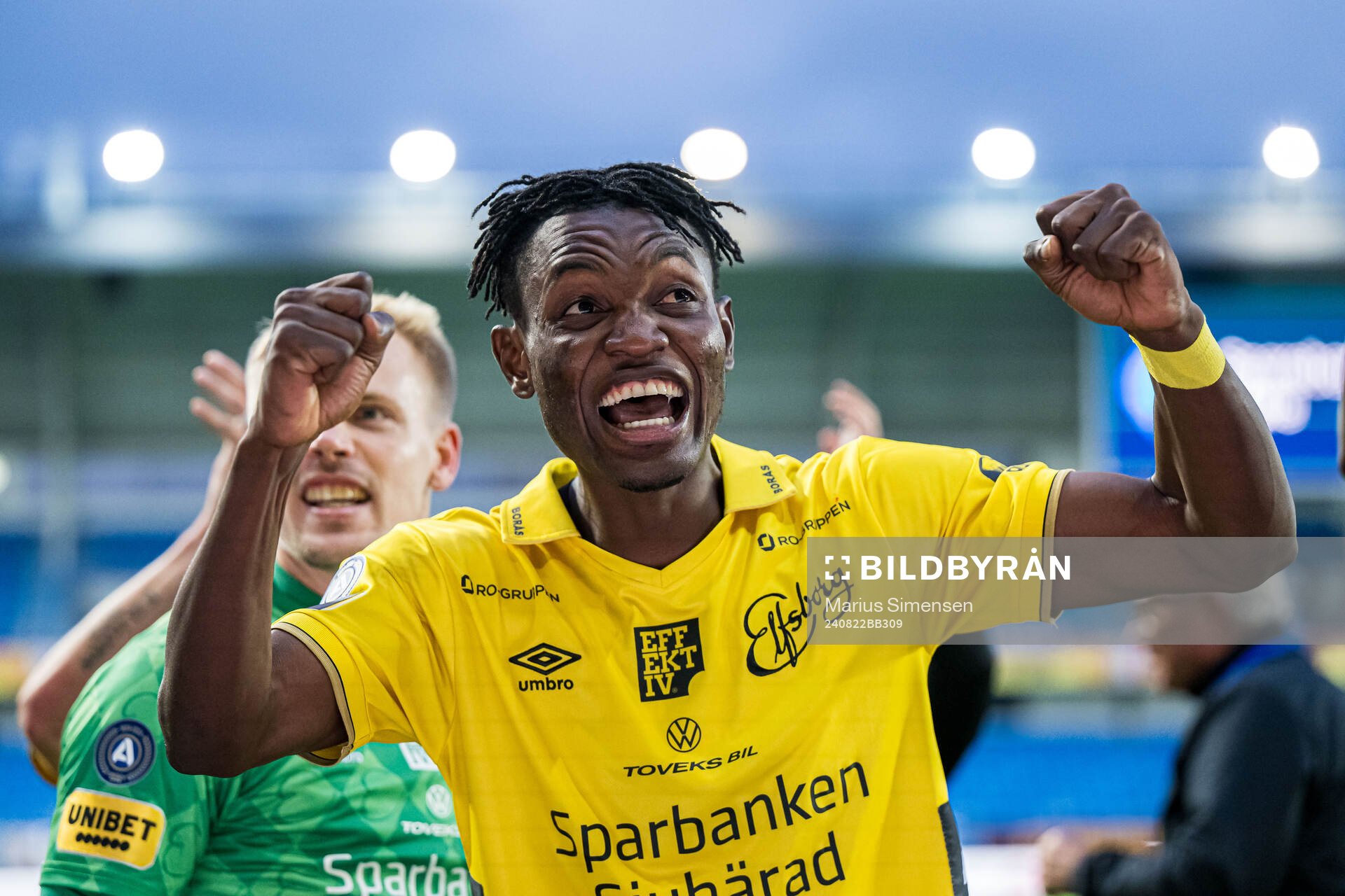Jalal Abdullai of Elfsborg celebrates