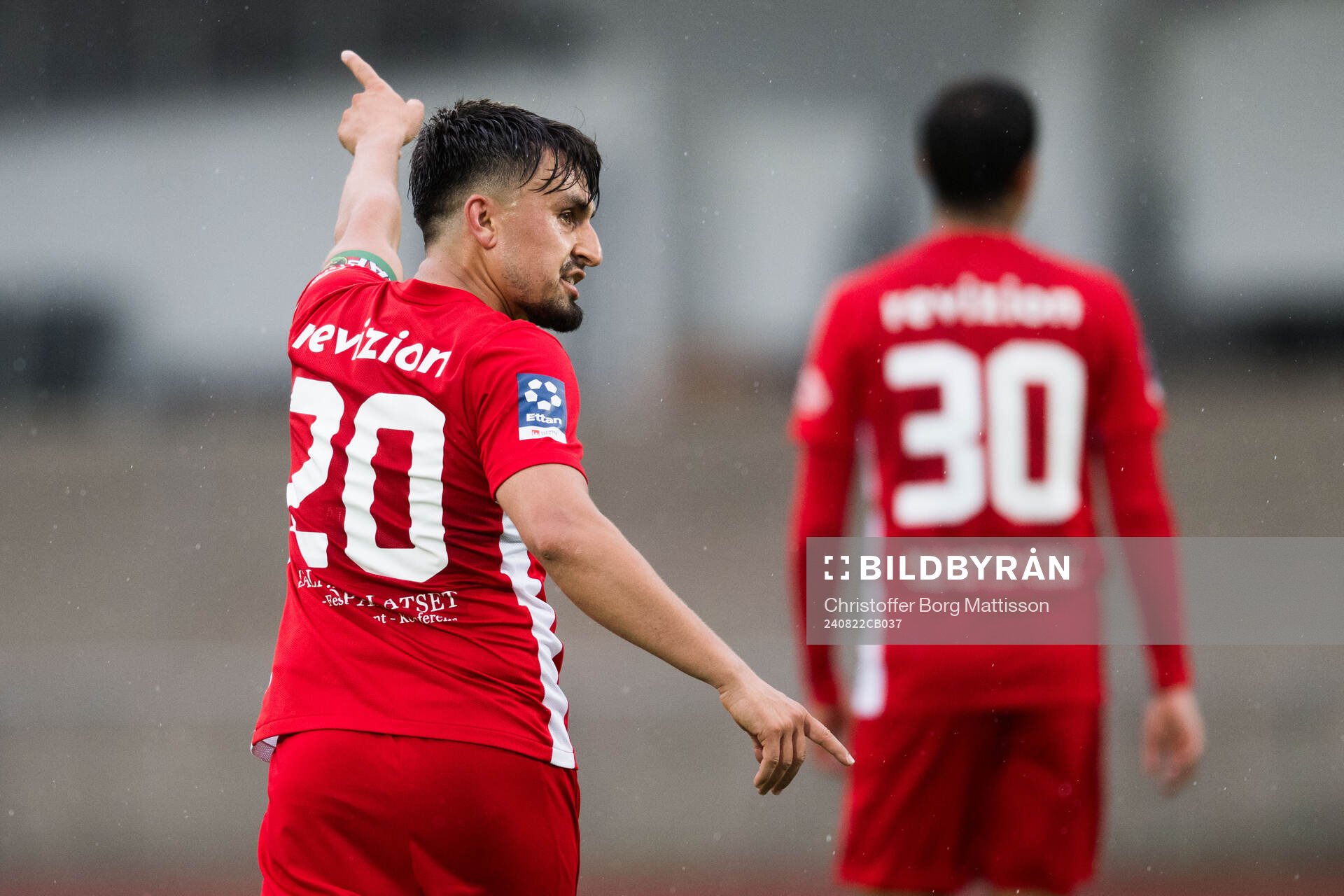 Ariana FCs Arfanullah Habibi under fotbollsmatchen i Svenska Cupen mellan Ariana FC och IFK Göteborg den 22 augusti 2024 i Malmö.