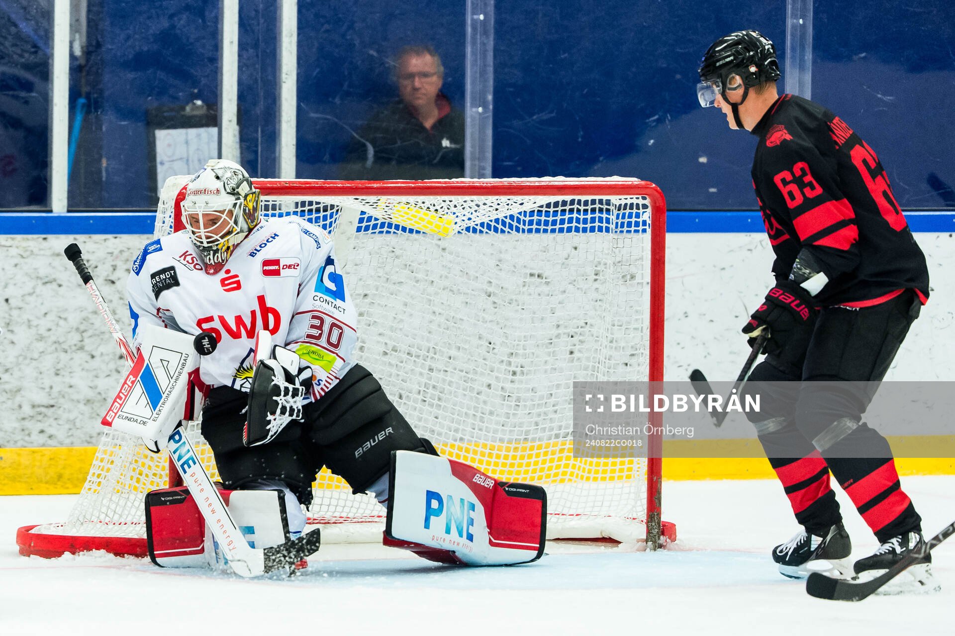 Fischtown Penguins målvakt Kristers Gudlevskis och Malmö