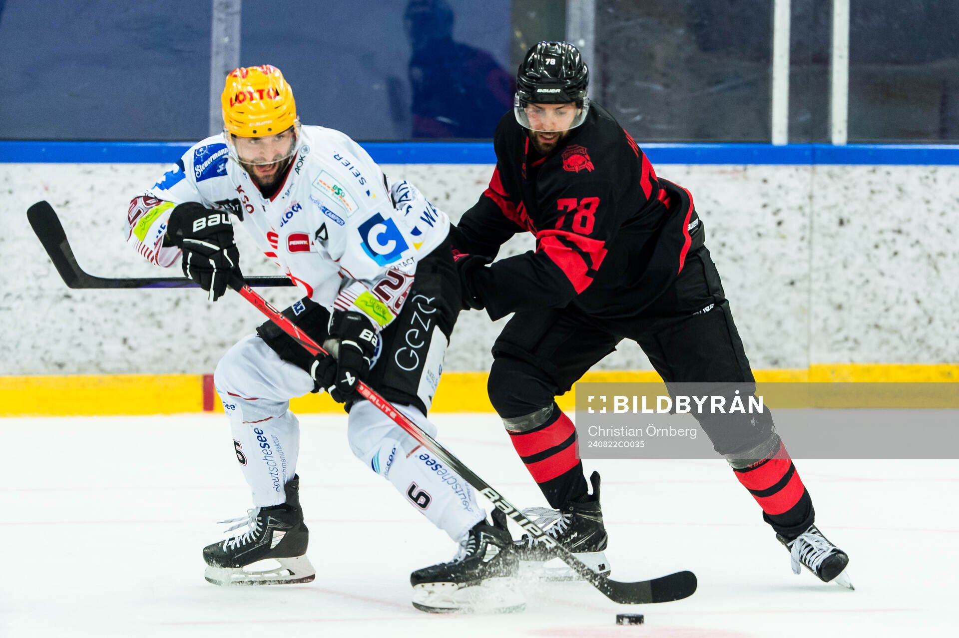 Fischtown Penguins Dominik Uher och Malmö Redhawks Robin