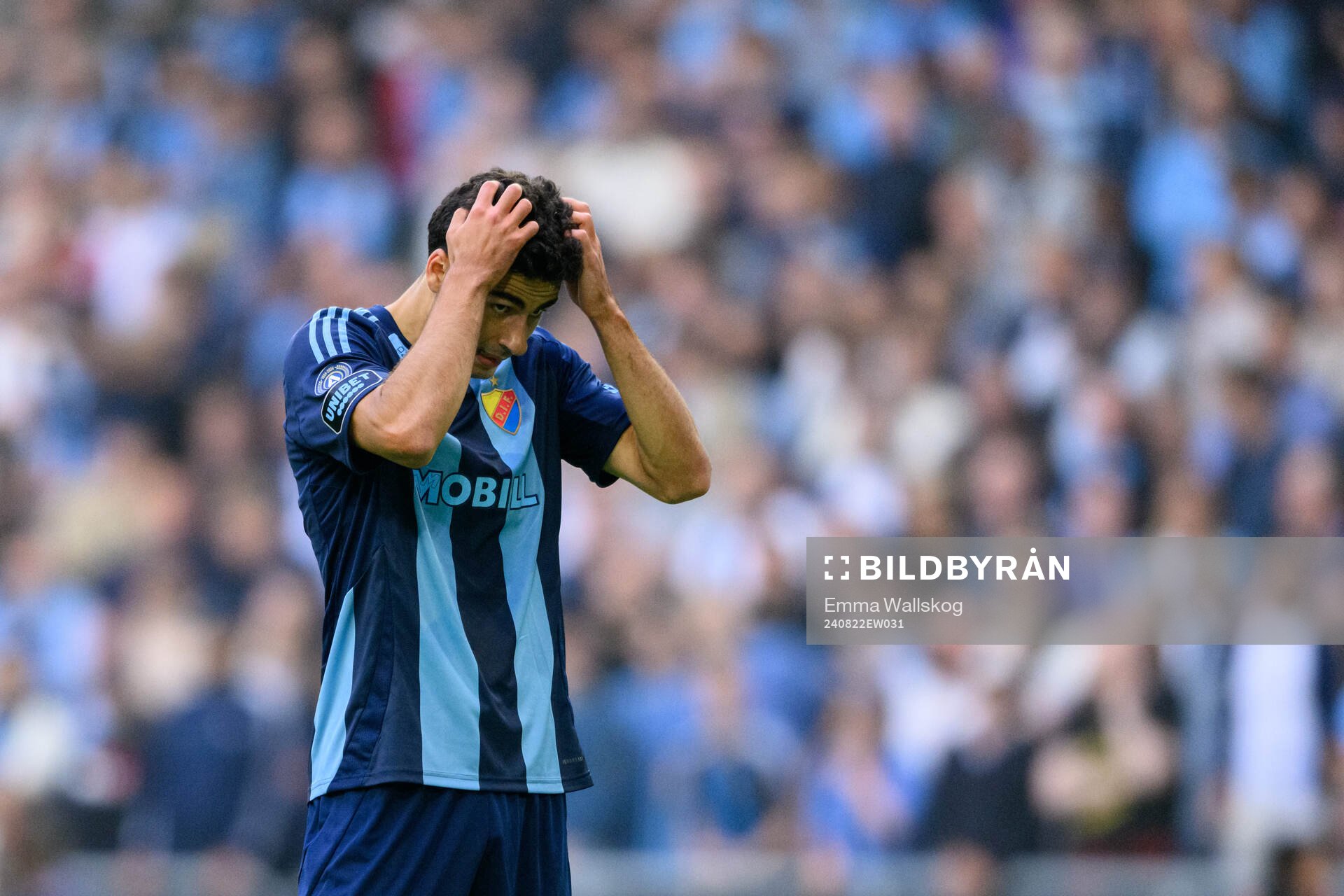 Deniz Hummet of Djurgården looks dejected