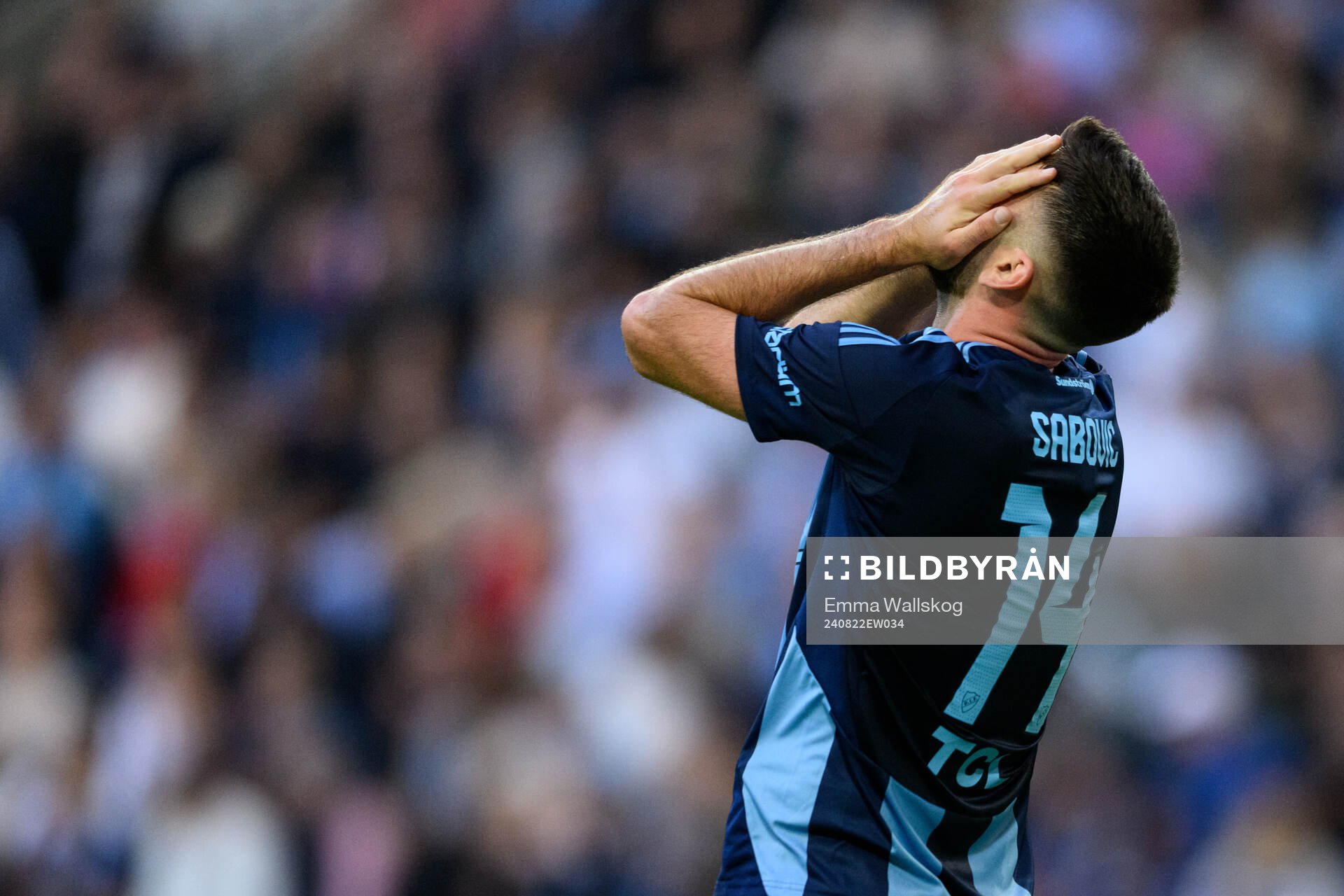 Besard Sabovic of Djurgården looks dejected