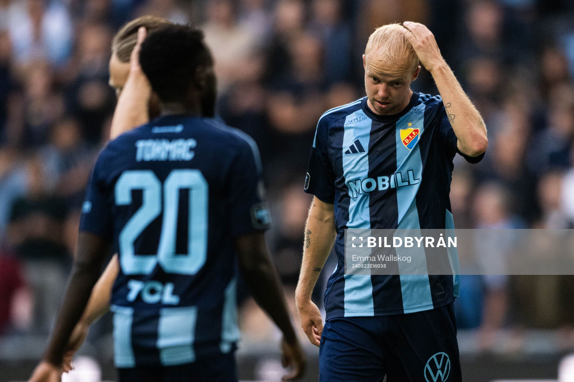 Peter Therkildsen of Djurgården looks dejected