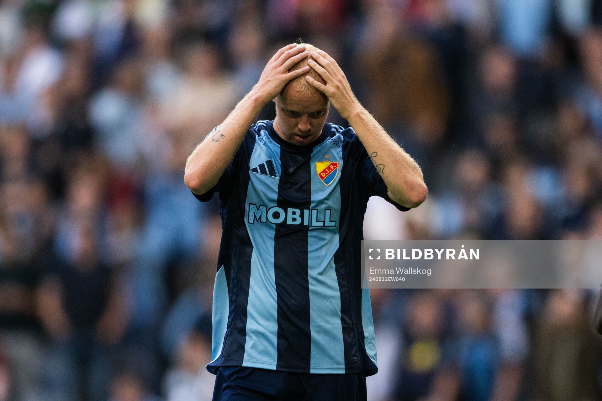 Peter Therkildsen of Djurgården looks dejected