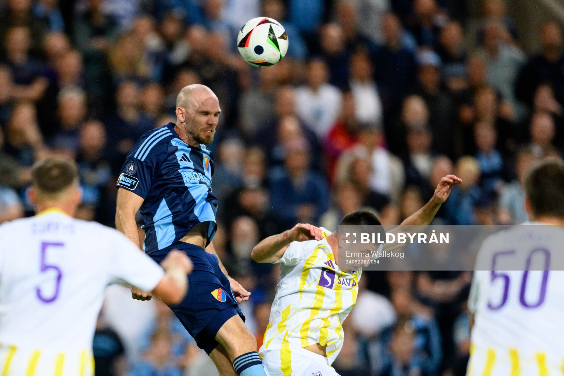 Marcus Danielson of Djurgården and Marko Božic of Maribor