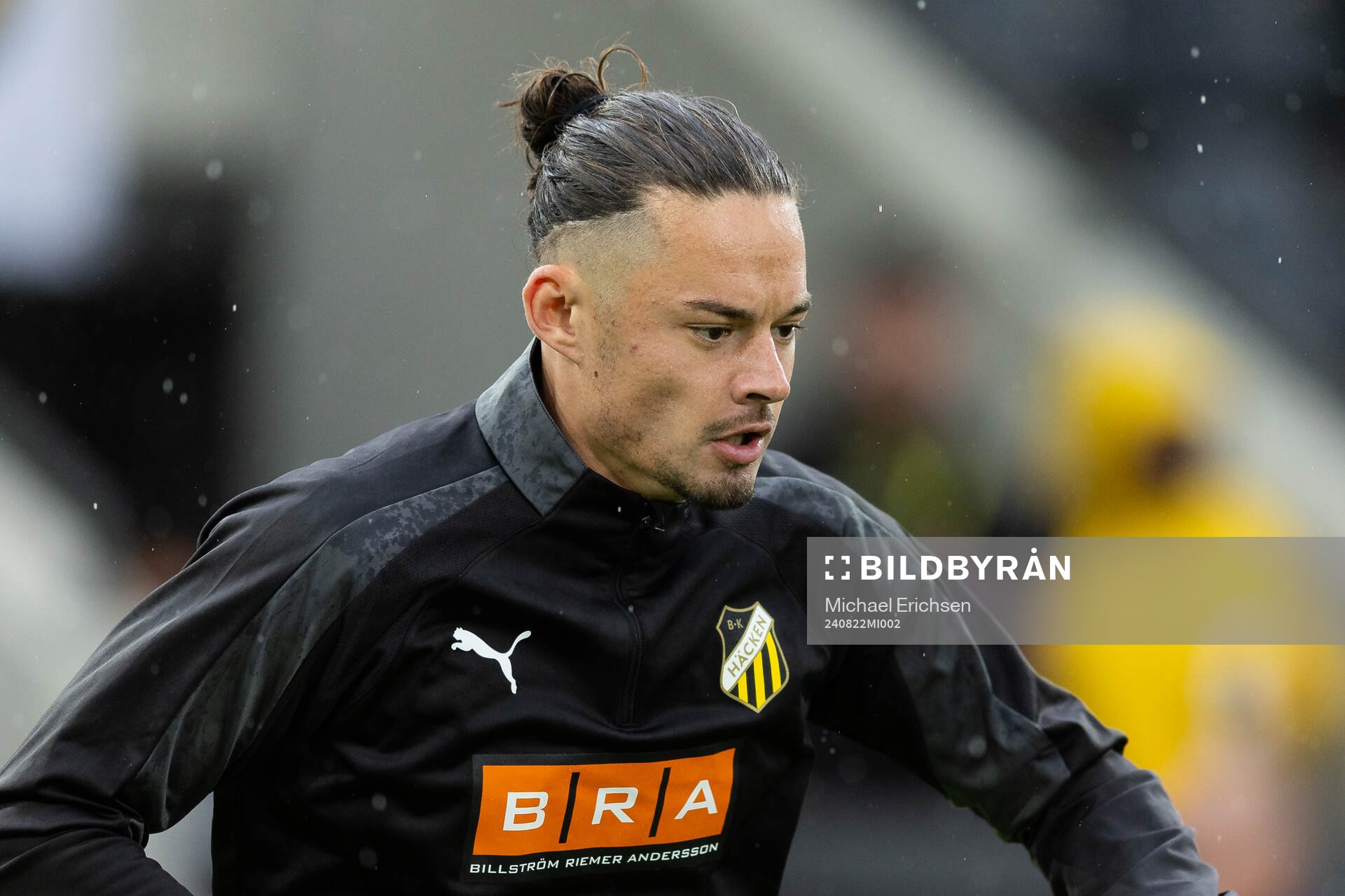 Amor Layouni of Häcken ahead of the UEFA Conference League between Häcken and Heidenheim on August 22, 2024 in Göteborg.