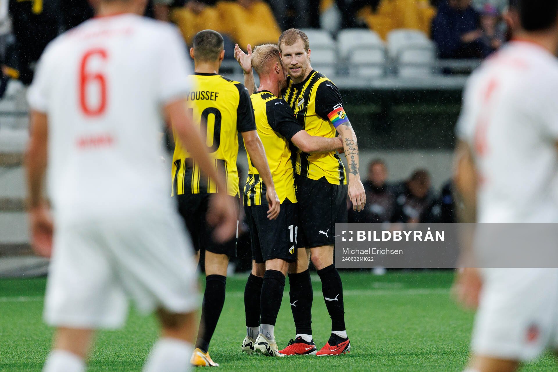 Mikkel Rygaard Jensen of Häcken celebrates