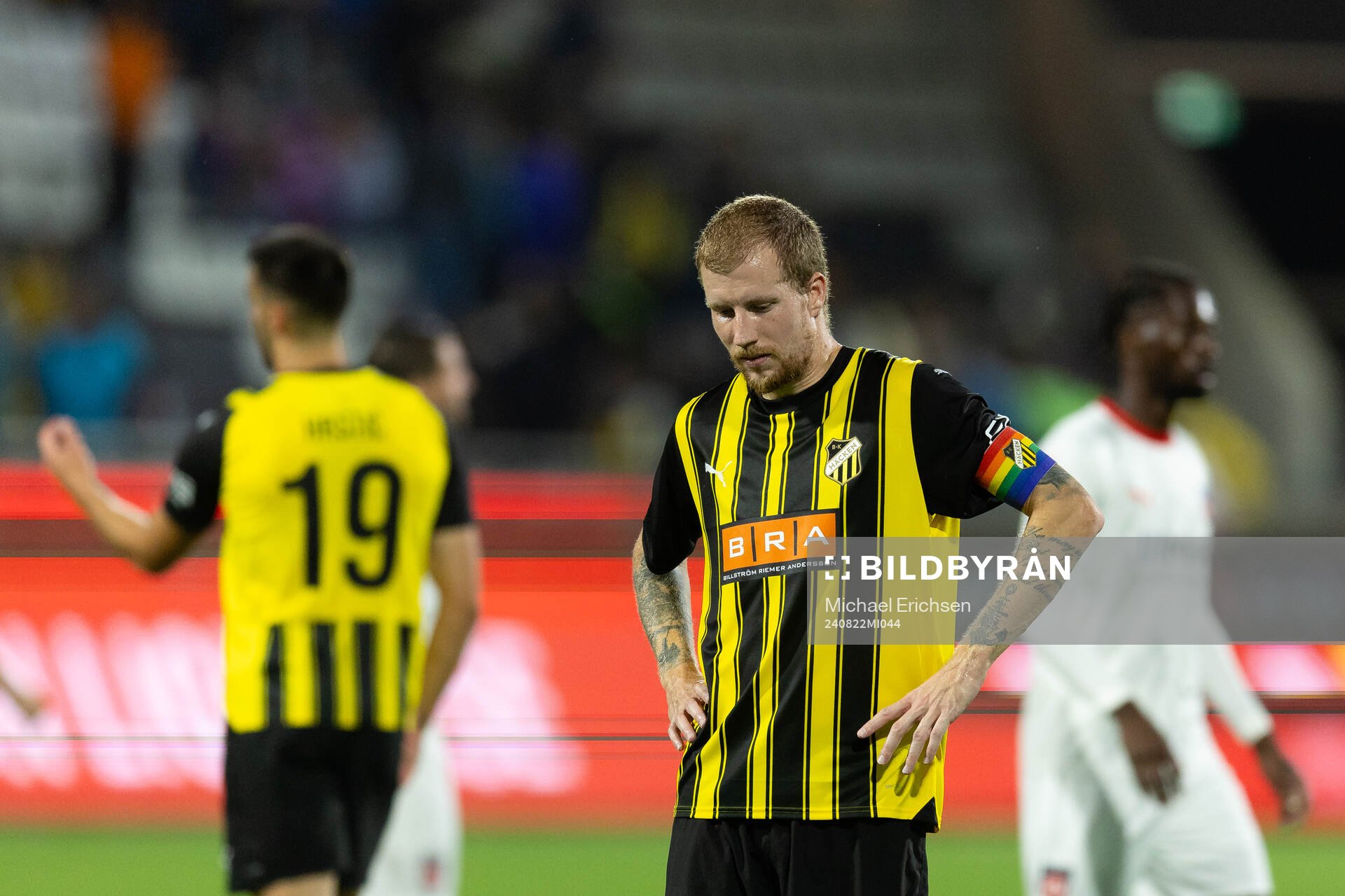 Simon Gustafson of Häcken looks dejected