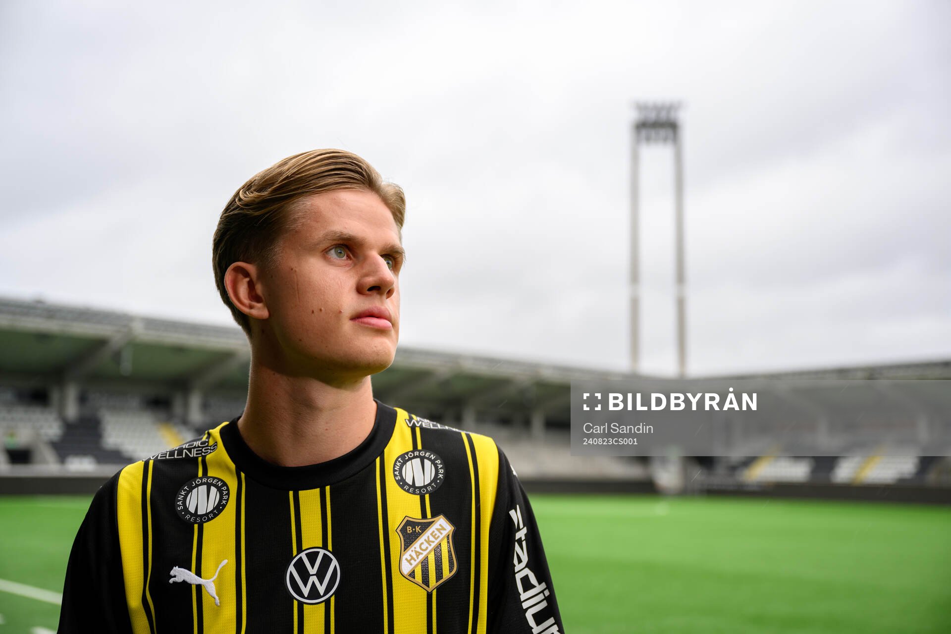 Häckens nyförvärv Ben Engdahl poserar för ett porträtt den 23 augusti 2024 i Göteborg. 
