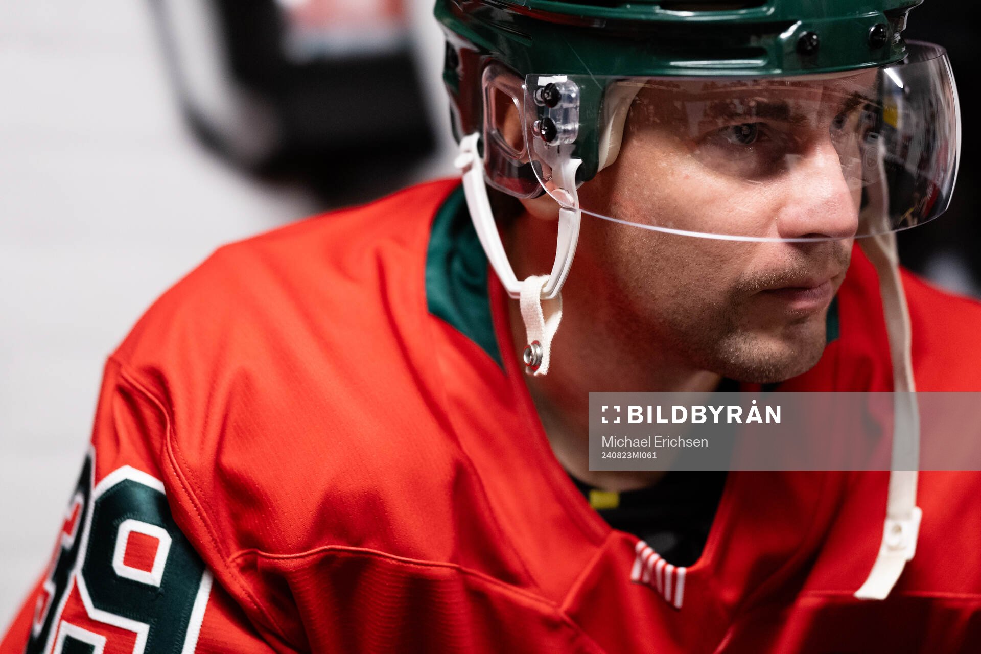 Frölundas Mikael Ruohomaa innan ishockeymatchen i