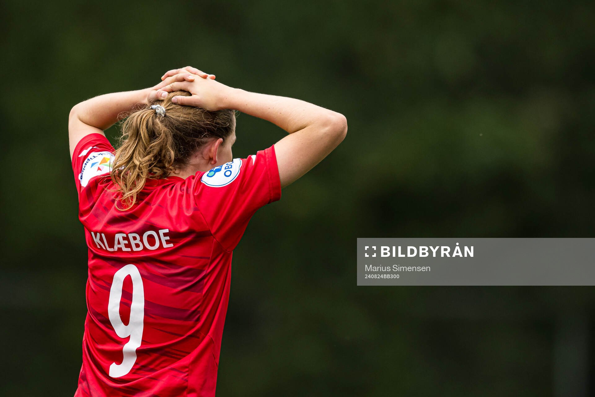 Julie Elise Hoff Klæboe of Røa looks dejected