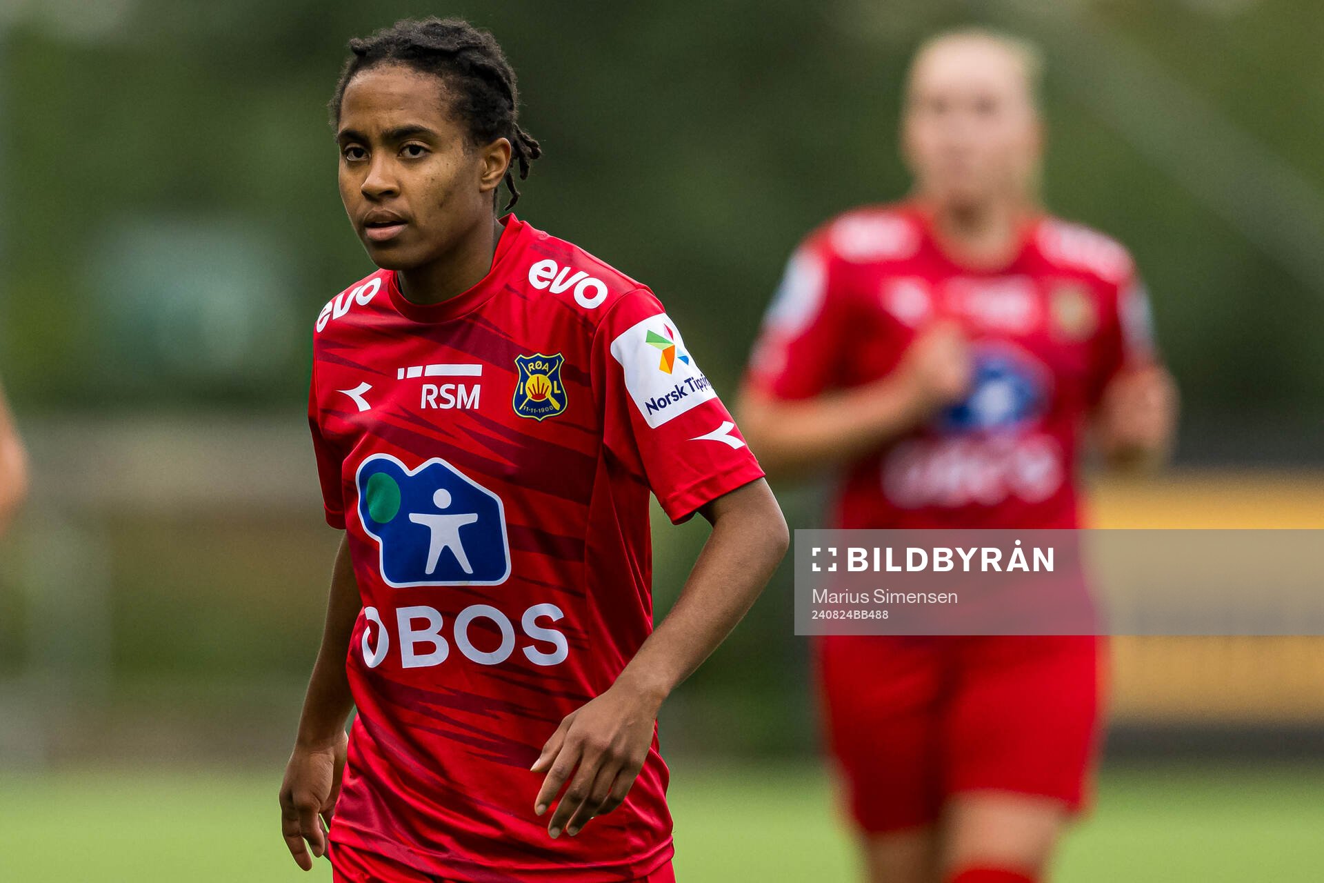 Ochelle Anya de Courcy of Røa during the Toppserien football match between Røa and Åsane on August 24, 2024 in Oslo.