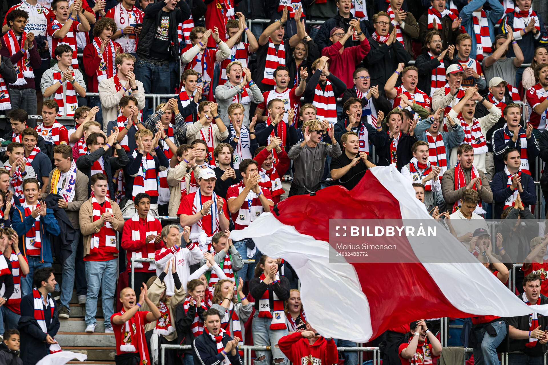 Spectators in the stands