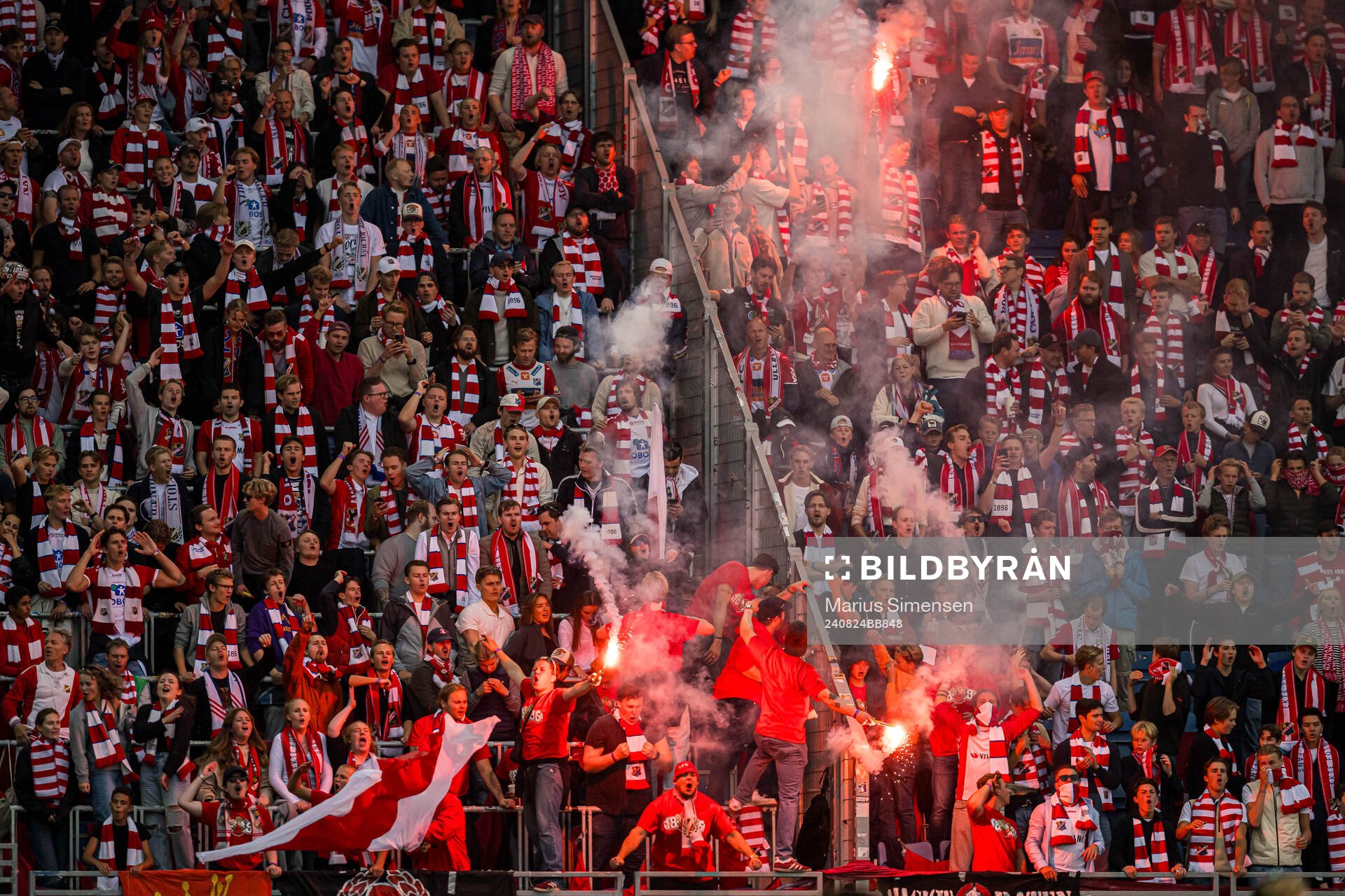 Spectators in the stands