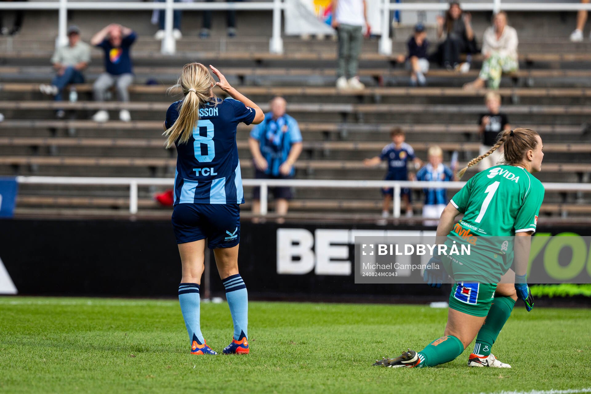Djurgårdens Mimmi Larsson deppar