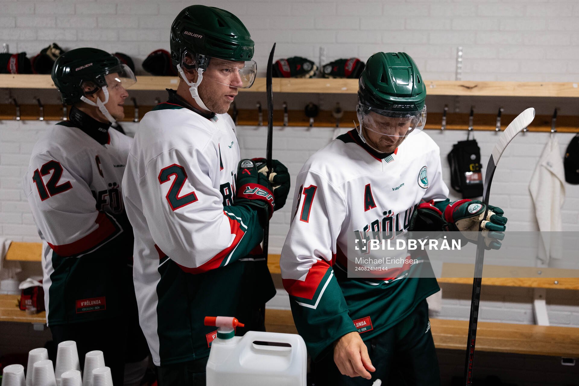 Frölundas Max Friberg, Christian Folin och Nicklas Lasu