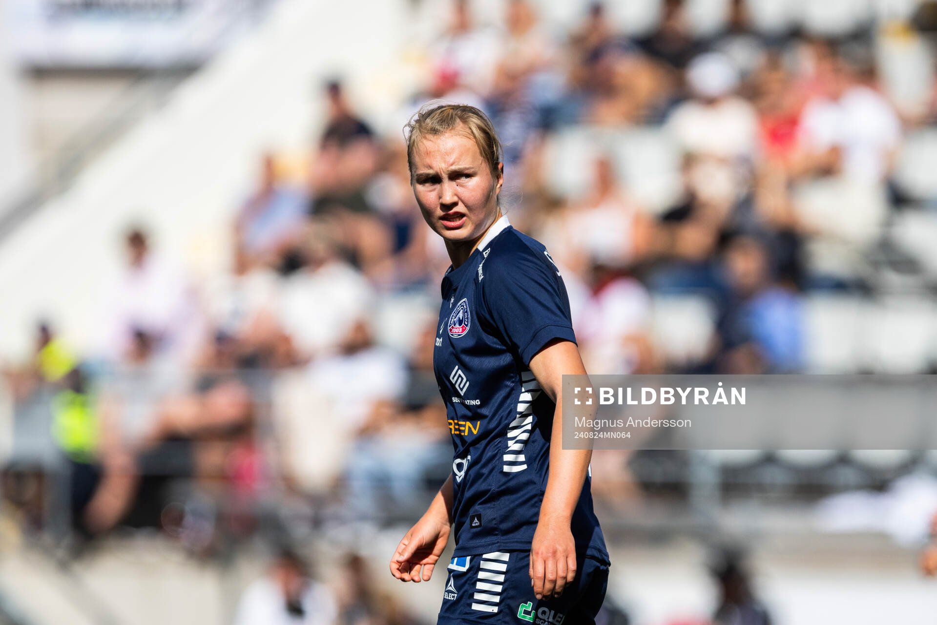 Linköpings Noor Hoelsbrekken Eckhoff  fotbollsmatchen i
