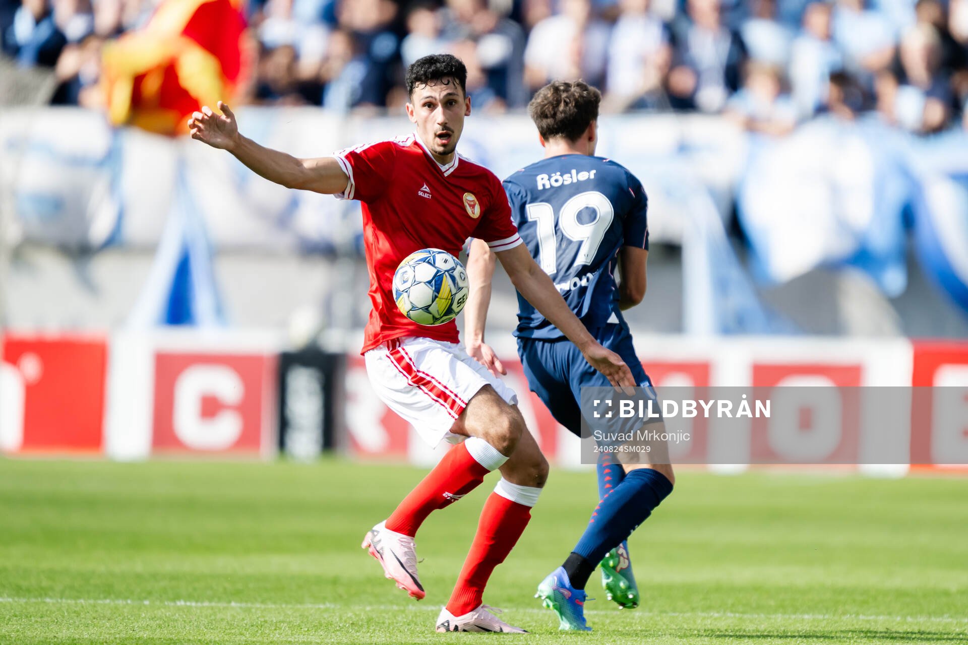Kalmars Dion Krasniqi och Malmö FFs Colin Rösler