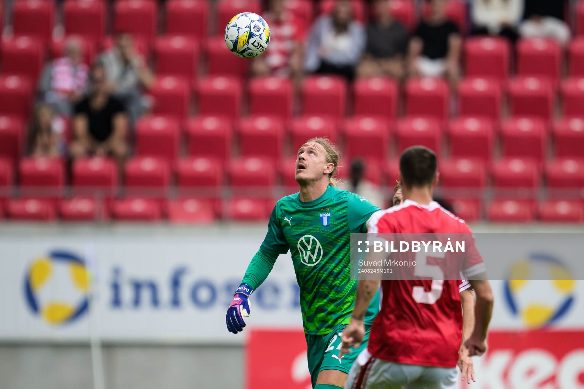 Malmö FFs målvakt Johan Dahlin och Kalmars Melker Hallberg