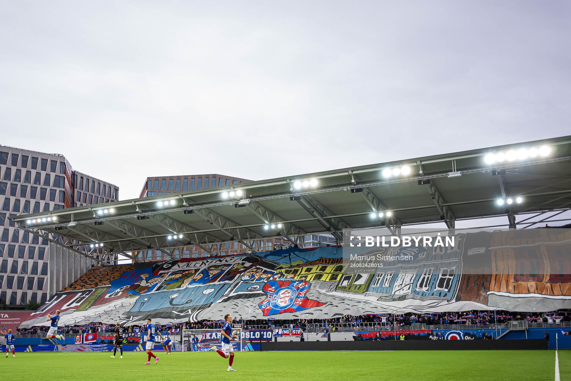 Spectators in the stands