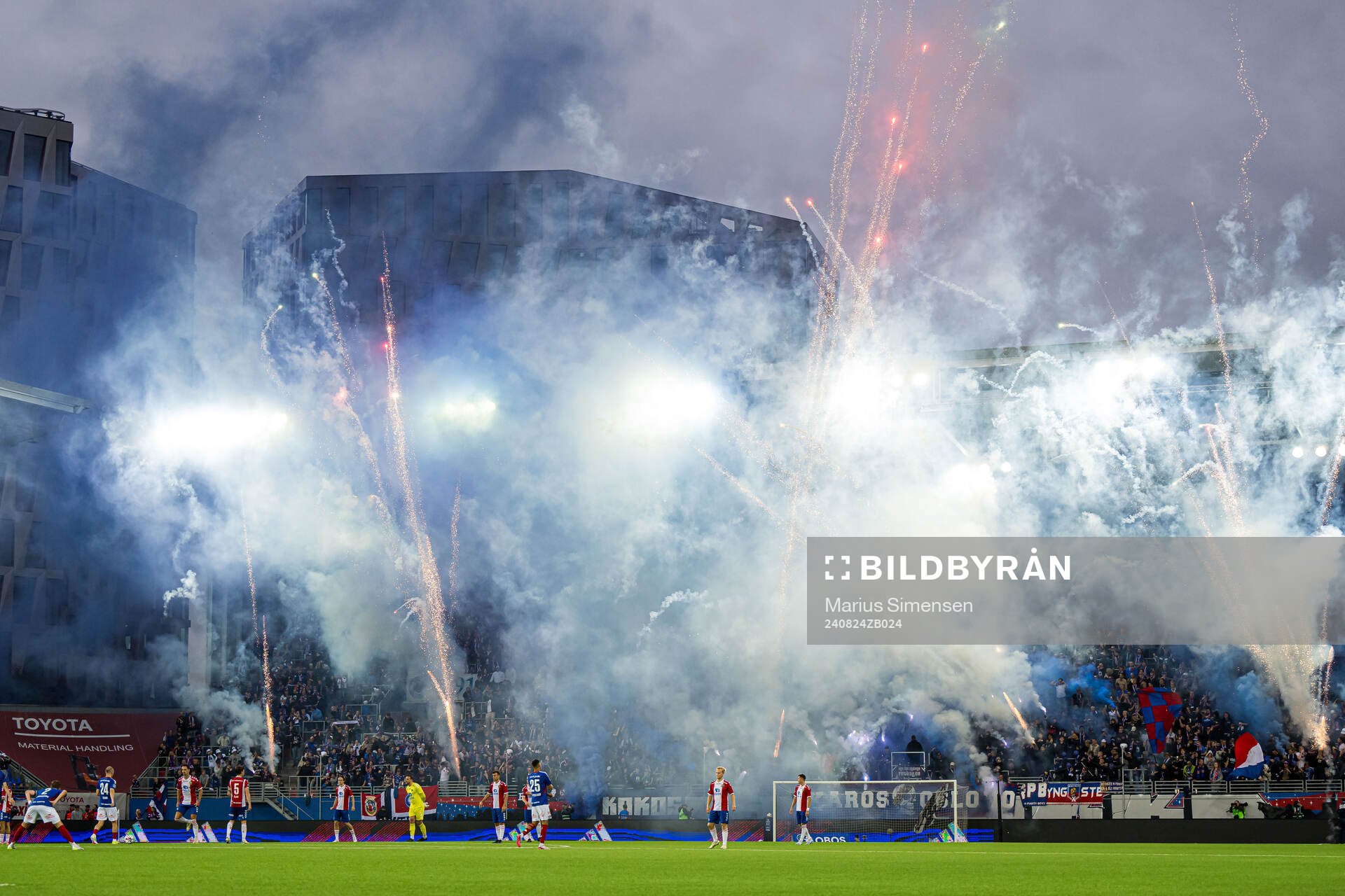 Spectators in the stands