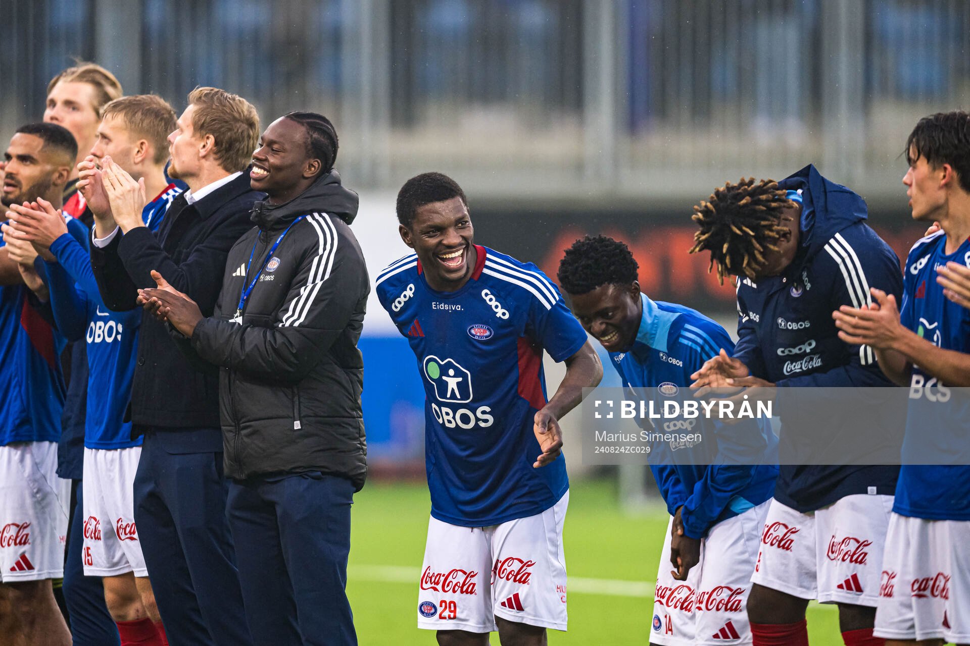 Fidel Brice Ambina of Vålerenga celebrates