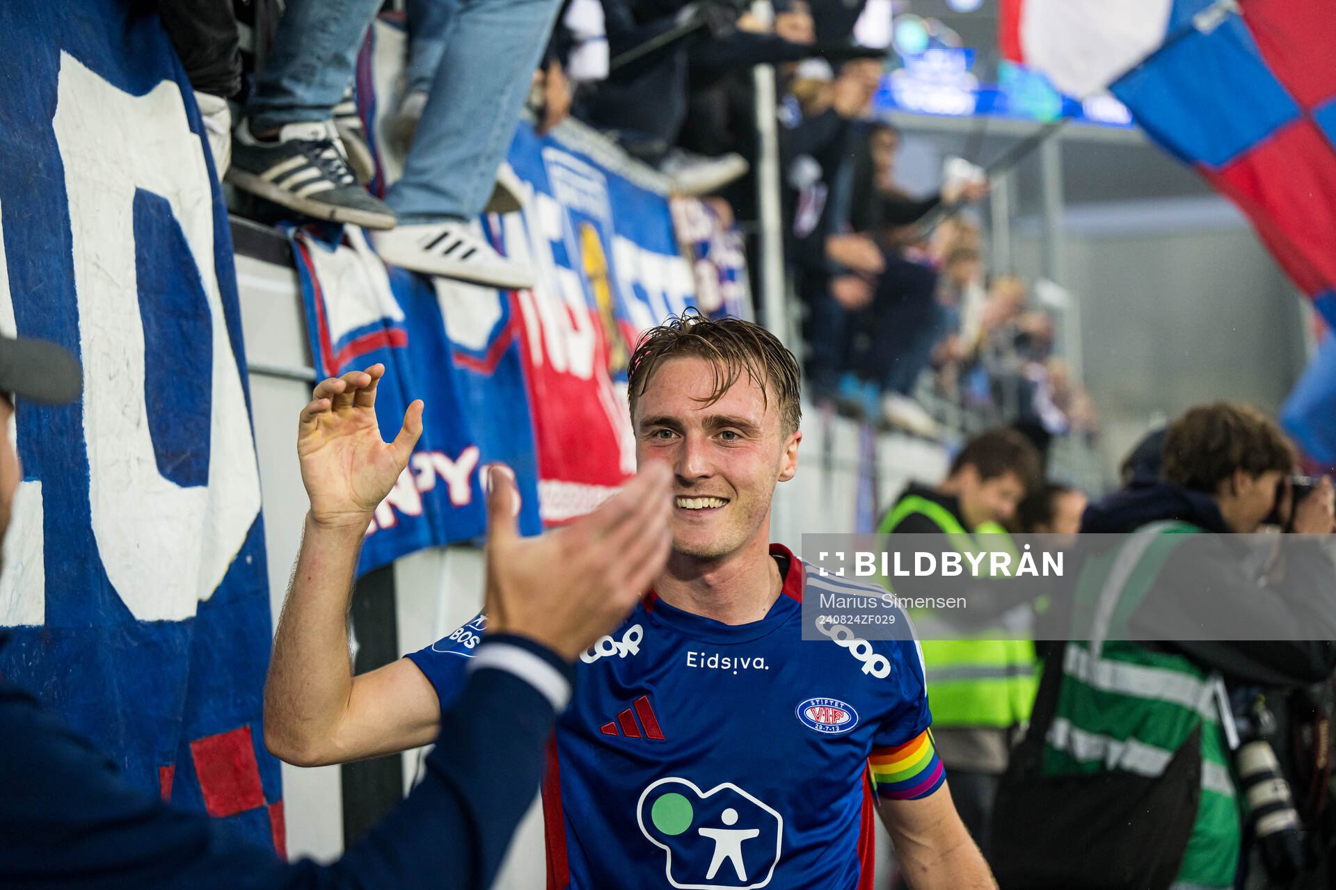 Christian Borchgrevink of Vålerenga celebrates