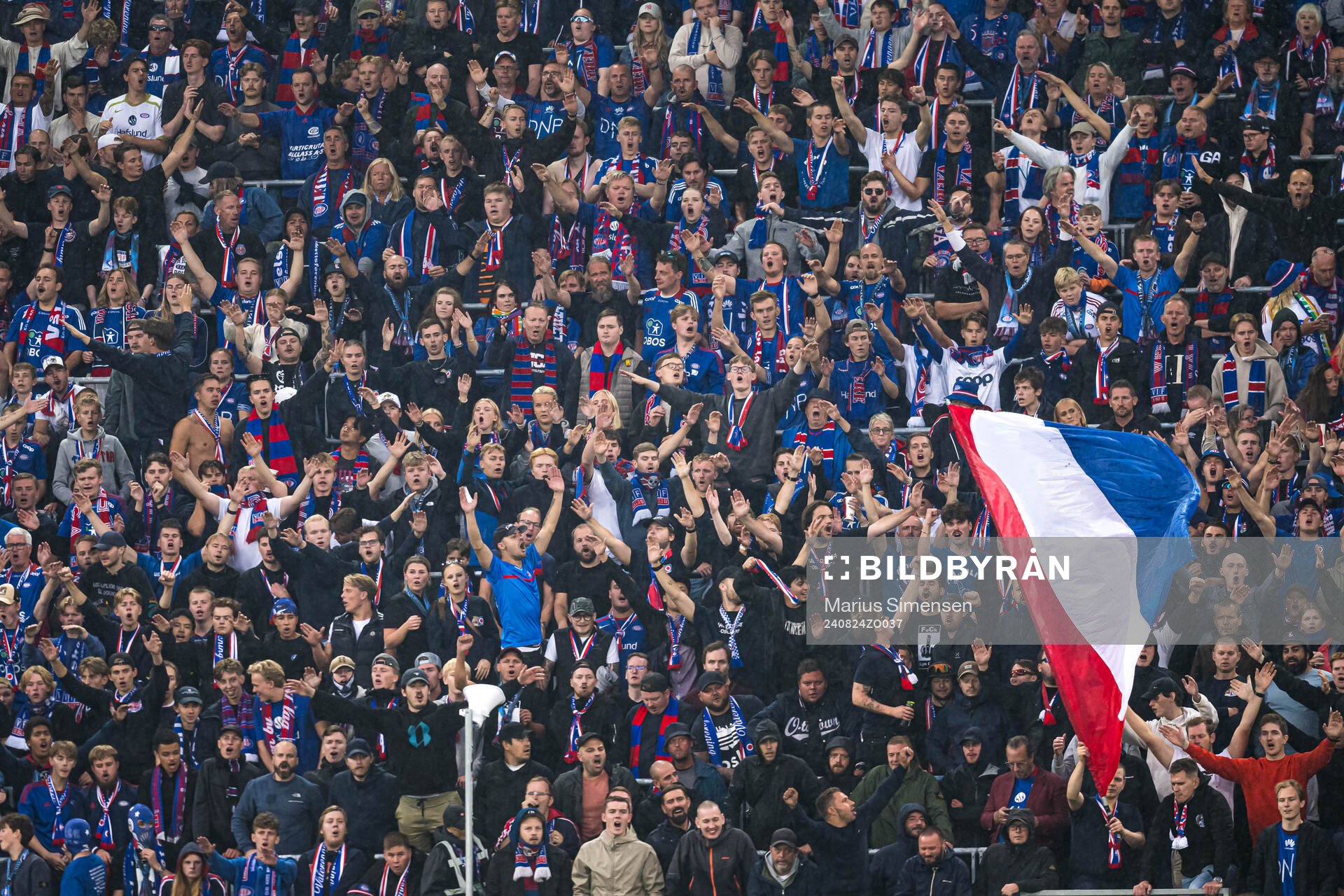 Spectators in the stands