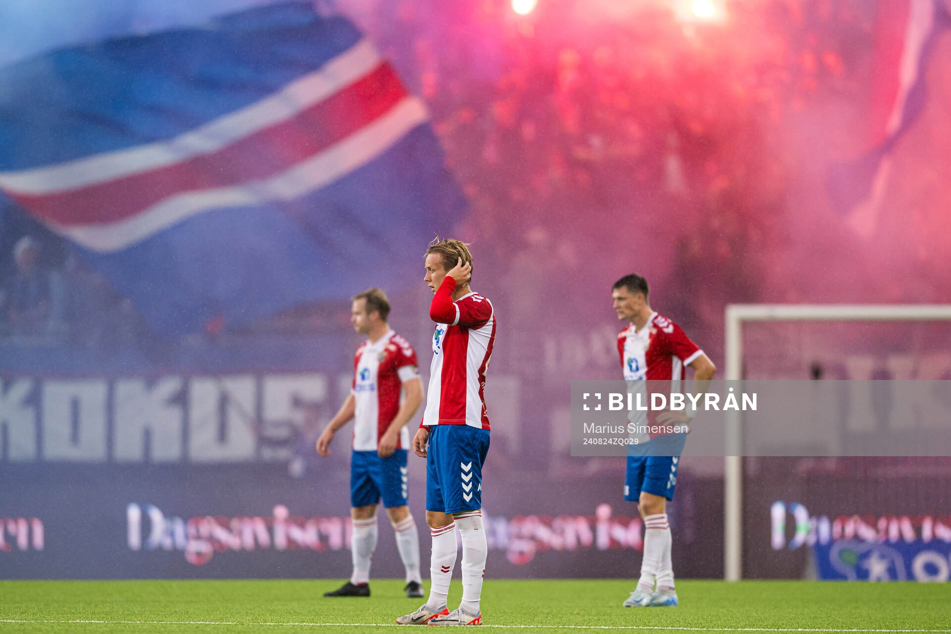 Ole Breistøl of Lyn looks dejected