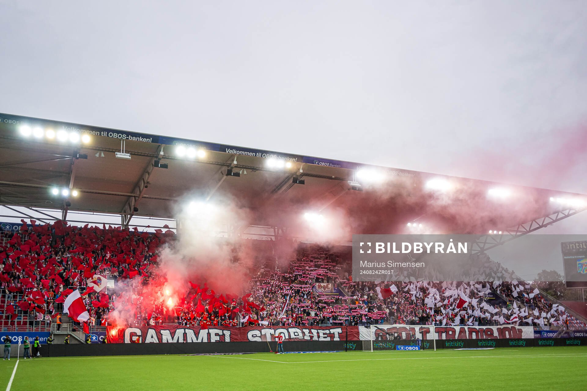 Spectators in the stands