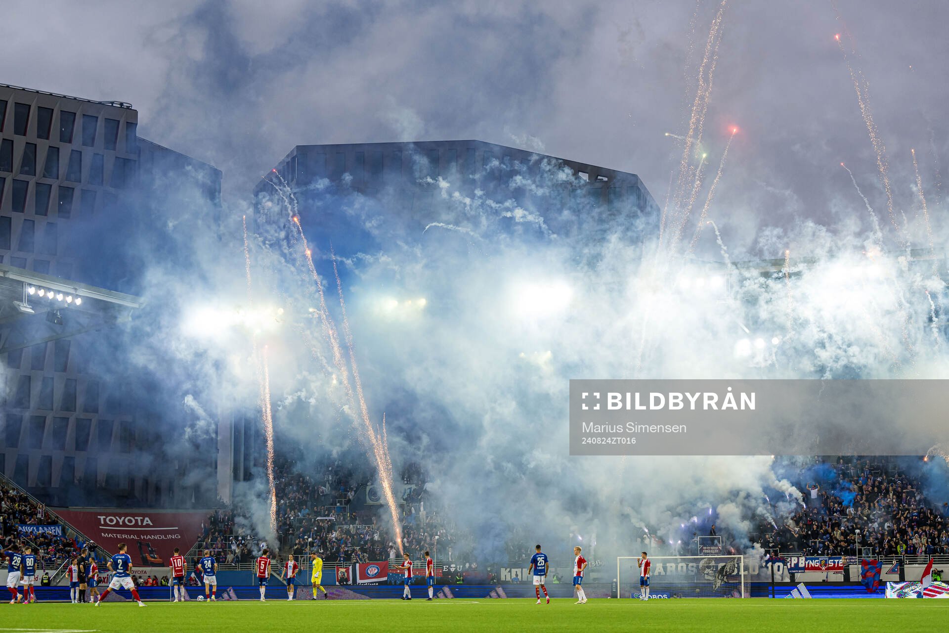 Spectators in the stands