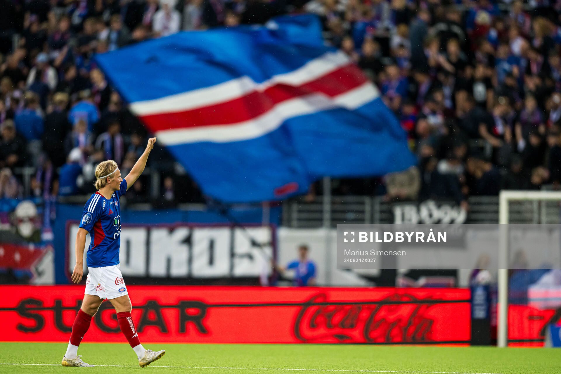 Carl Lange of Vålerenga celebrates