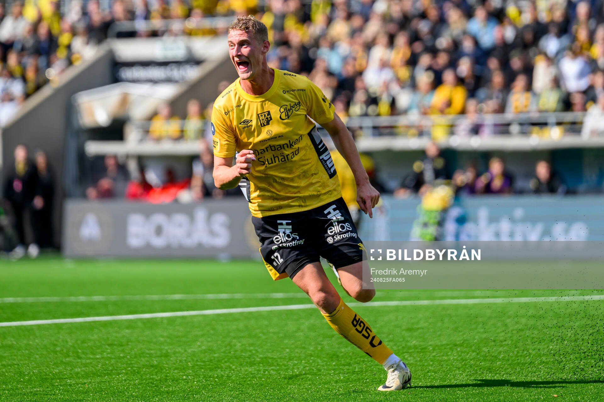 Elfsborgs målskytt Emil Holten jublar