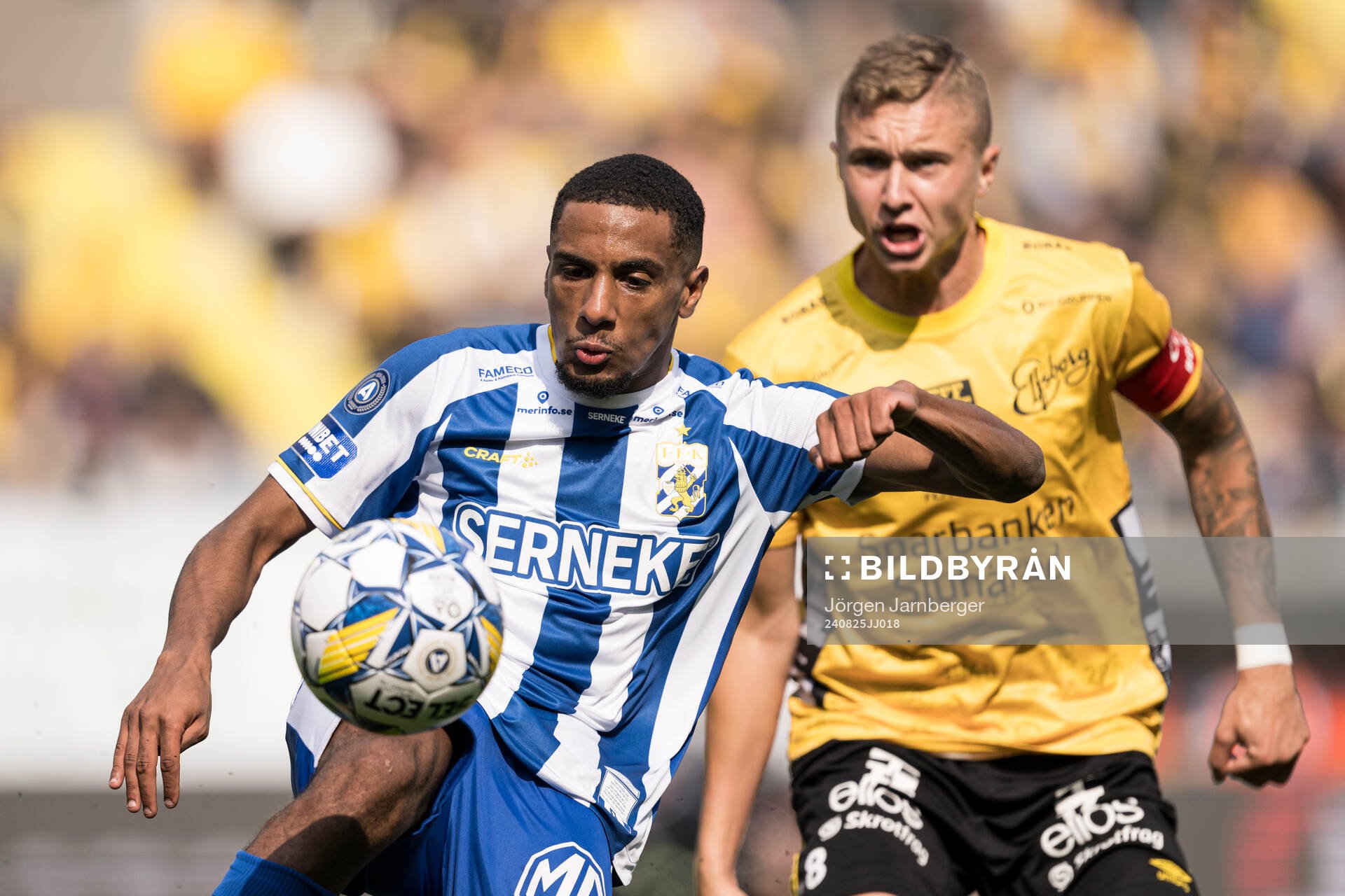 IFK Göteborgs Paulos Abraham och Elfsborgs Sebastian Holmen