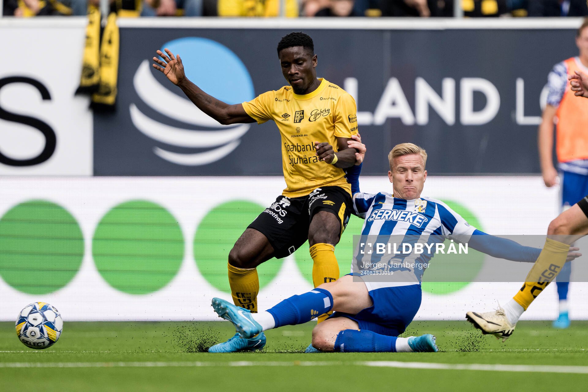 Elfsborgs Michael Baidoo och IFK Göteborgs Oscar Wendt