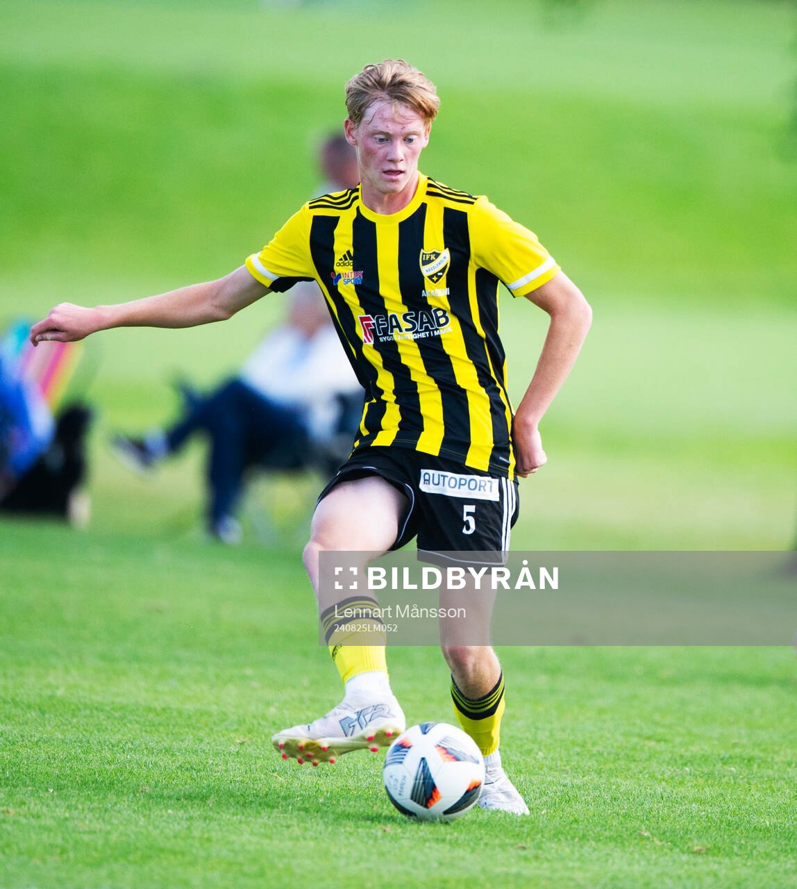 IFK Hässleholms Fabian Arvidsson i matchen för juniorer, U19, mellan IFK Hässleholm och Ystads IF 25 augusti 2024.
