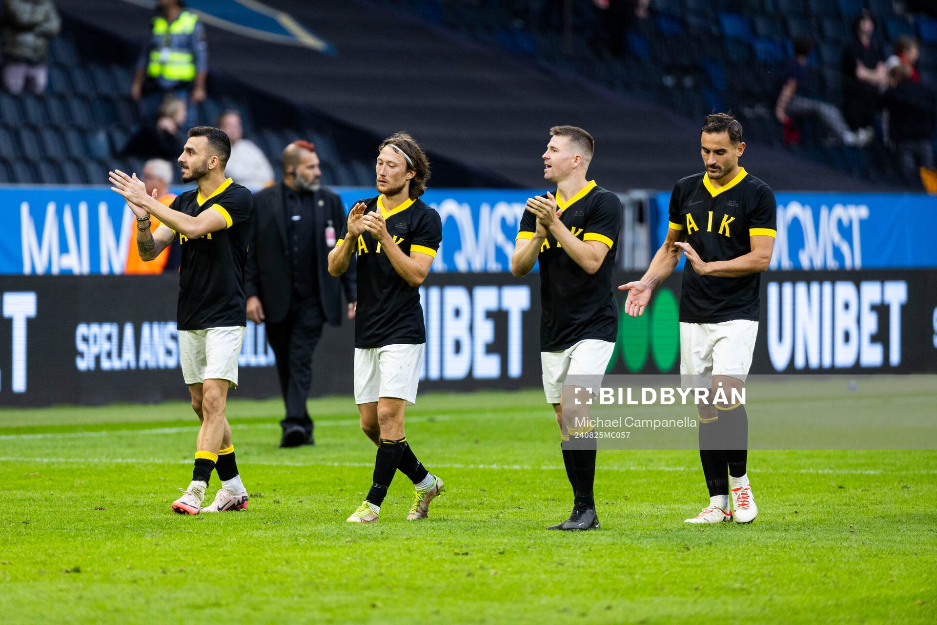 AIKs Ioannis Pittas, Axel Björnström, Mads Døhr