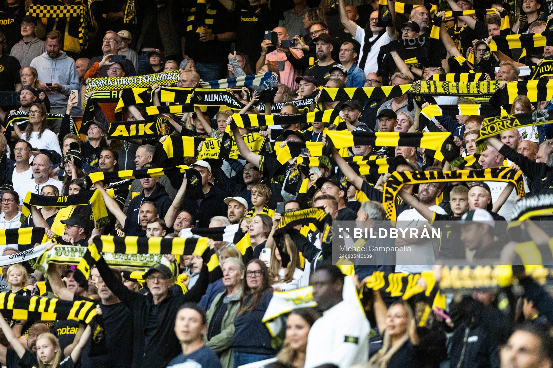 under fotbollsmatchen i Allsvenskan mellan AIK och