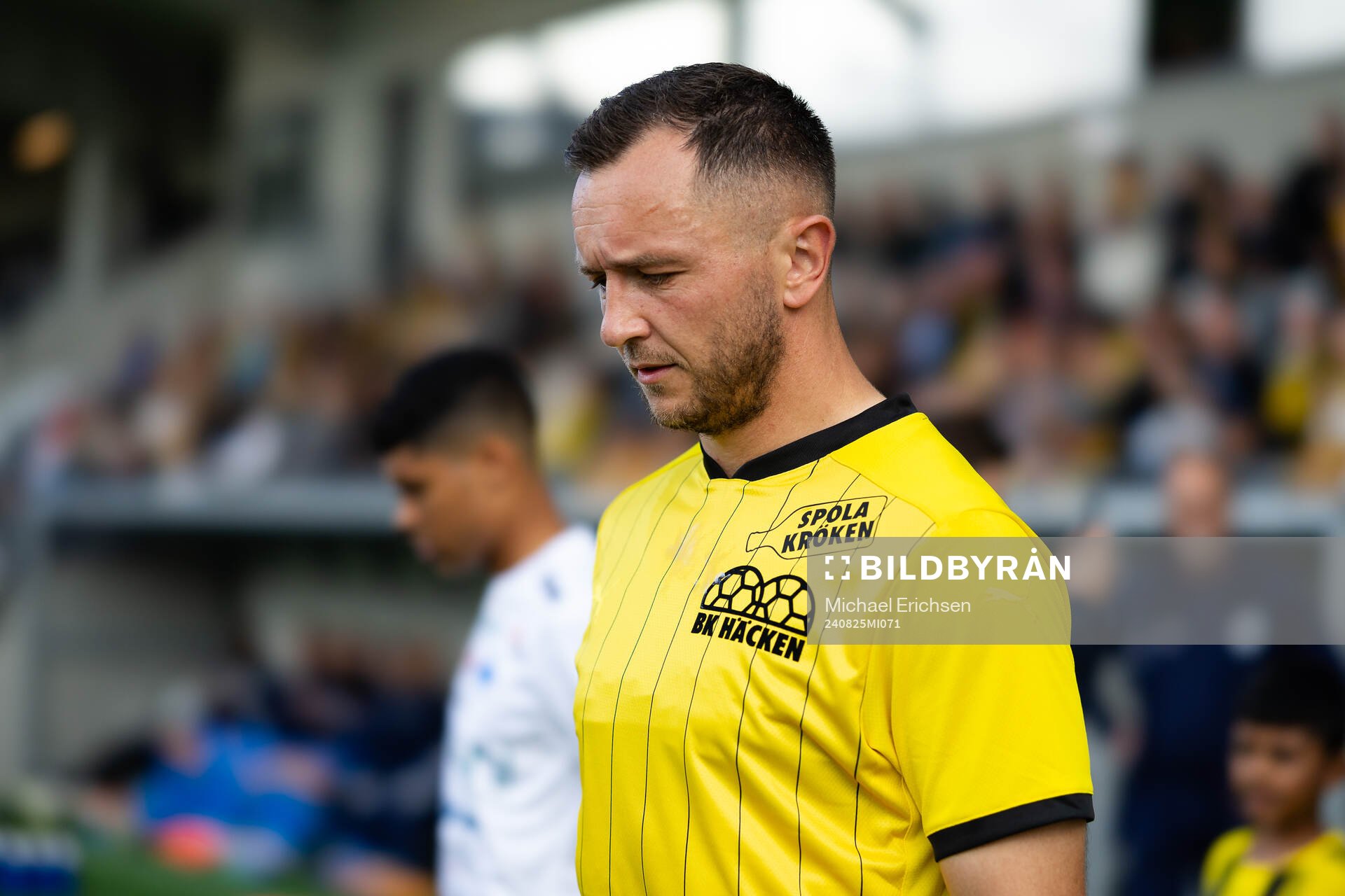 Häckens Even Hovland innan fotbollsmatchen i Allsvenskan