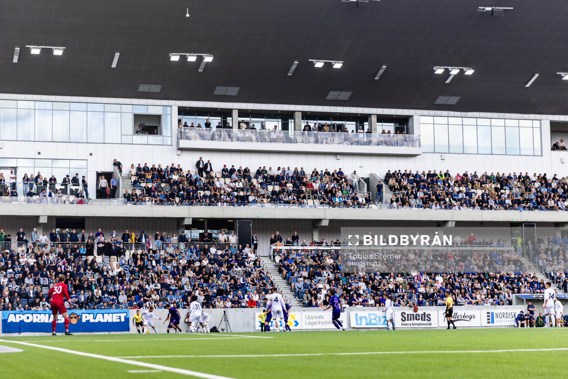 Studenternas under fotbollsmatchen i Allsvenskan mellan Sirius och Djurgården den 25 augusti 2024 i Uppsala. 