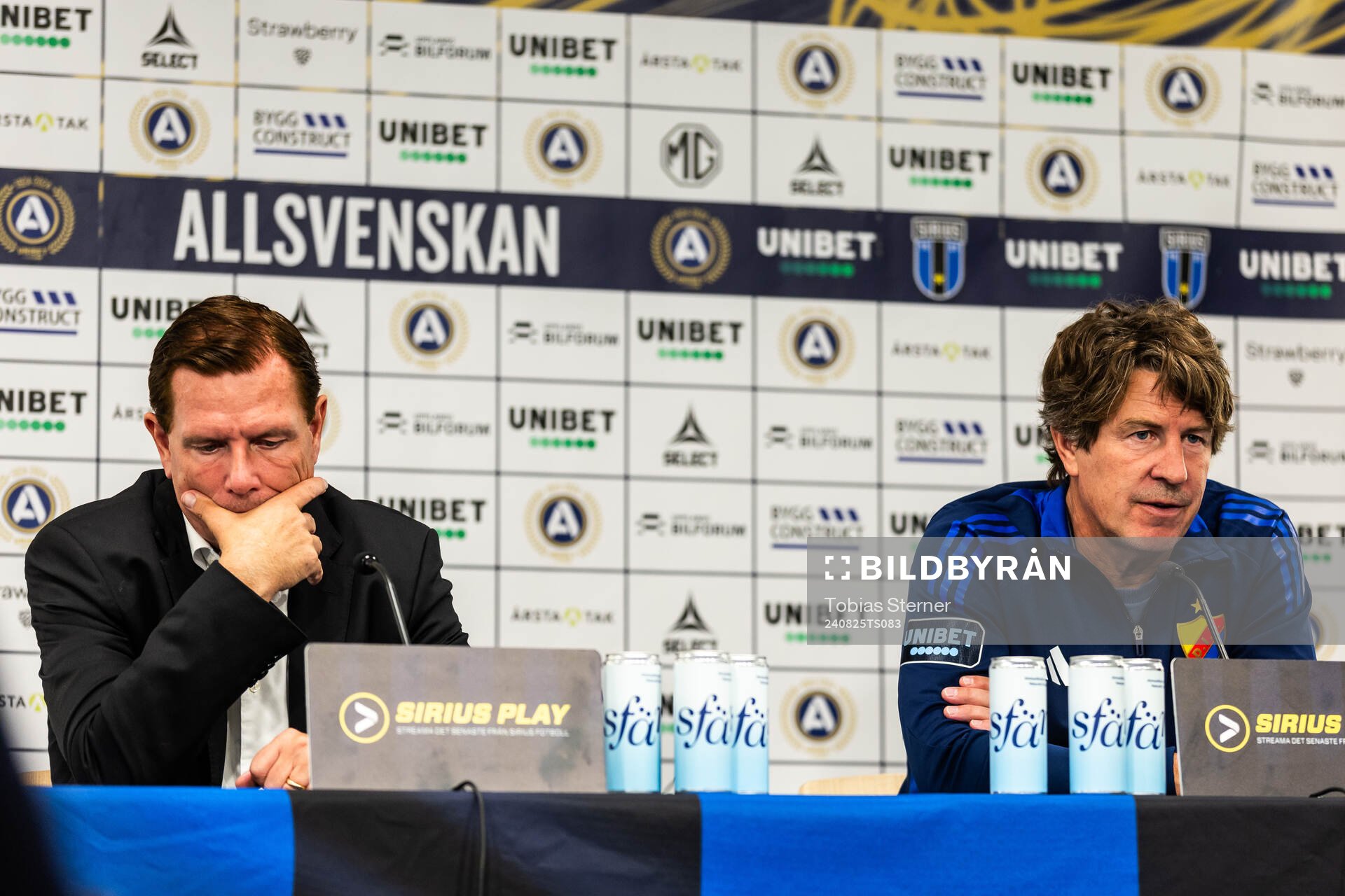Sirius tränare Christer Mattiasson och Djurgårdens