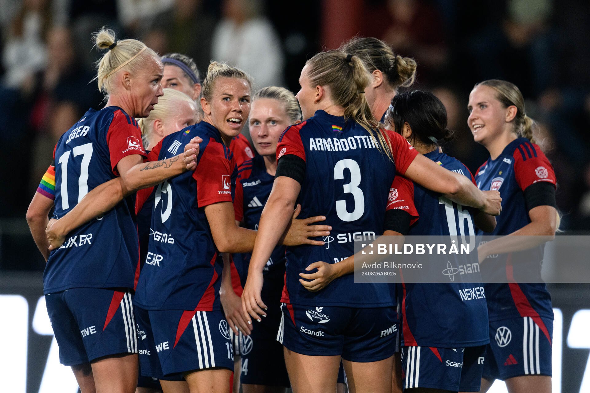 FC Rosengårds Gudrun Arnardottir jublar